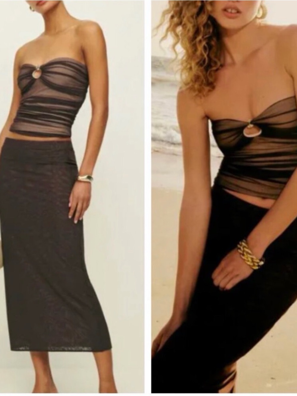 Reformation brown two piece set